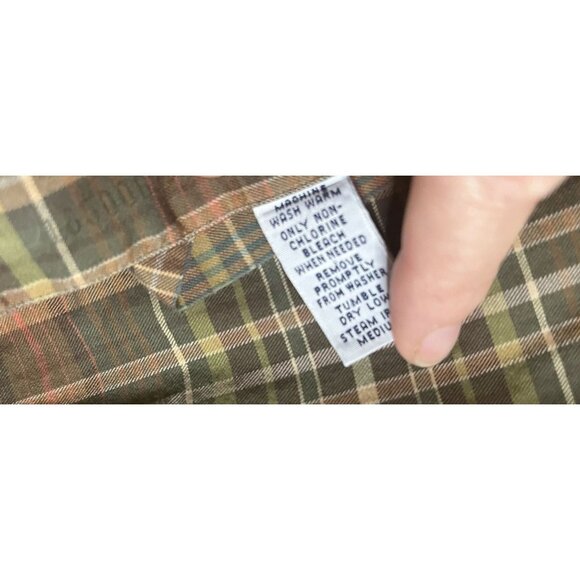 Ralph Lauren Classic Fit Fall Plaid Button Up Shirt Medium Vintage - Picture 4 of 14